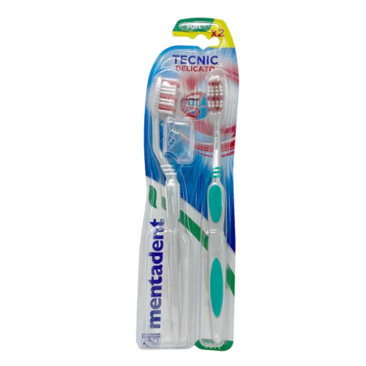 Mentadent Spazzolino Tecnic Setole Soft 2 pezzi