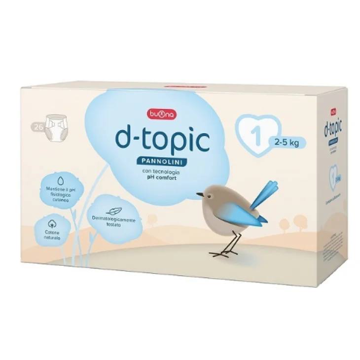 D-TOPIC Pannolini Bambini Taglia 1 26 Pezzi