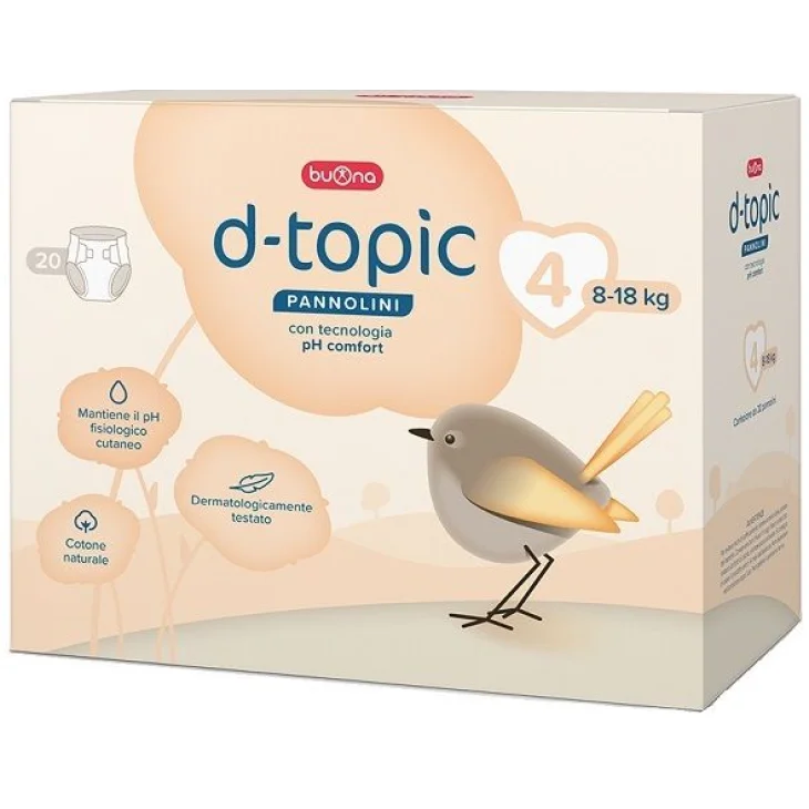D-TOPIC Pannolini Bambini Taglia 4 20 Pezzi