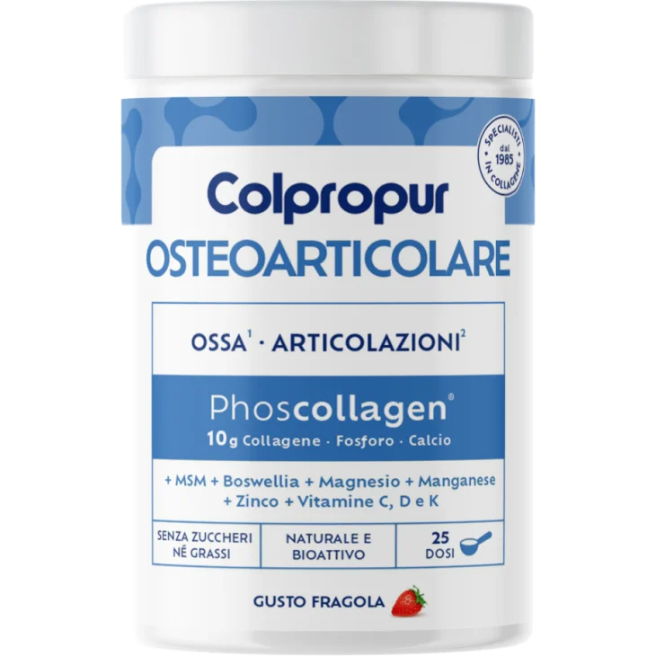 Colpropur Osteoarticolare Integratori per il Benessere delle Cartilagini, delle Articolazioni e delle Ossa Gusto Fragola 340 g