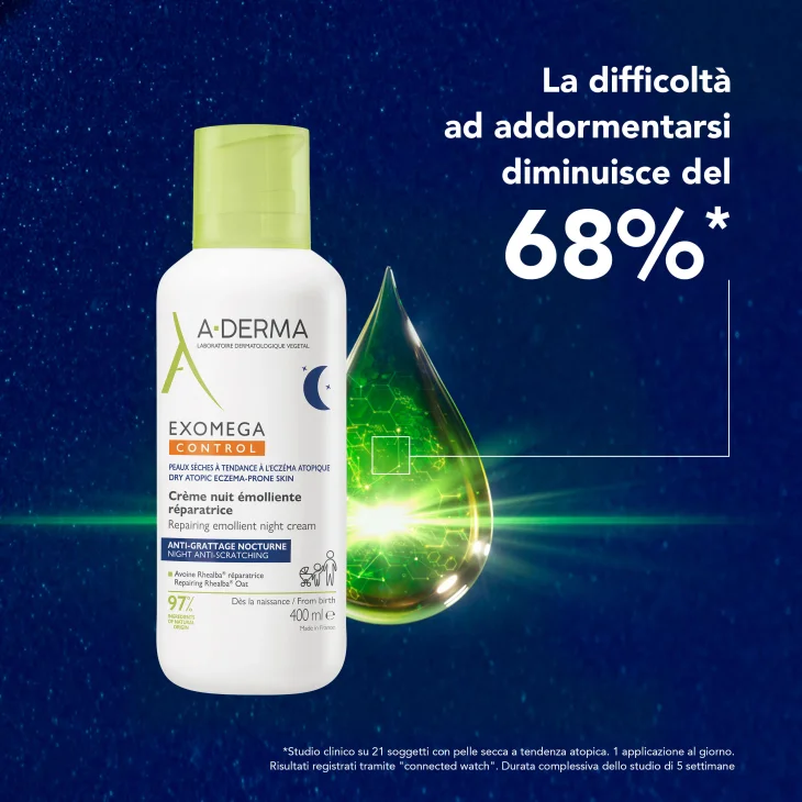 A-Derma Exomega Control Crema Notte Emolliente Ristrutturante 400 ml