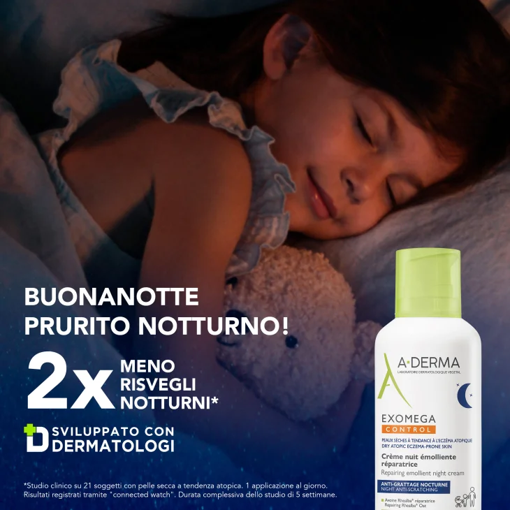 A-Derma Exomega Control Crema Notte Emolliente Ristrutturante 400 ml