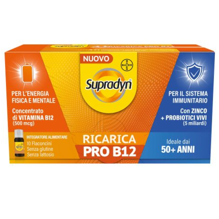 Supradyn Ricarica Pro B12 Per Energia Fisica e Mentale 10 Flaconi