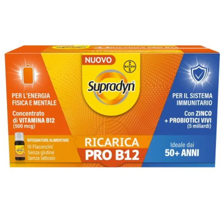 Supradyn Ricarica Pro B12 Per Energia Fisica e Mentale 10 Flaconi