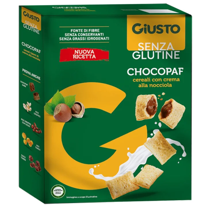 Giusto senza Glutine Chocopaf Cereali con Crema alla Nocciola 250 g
