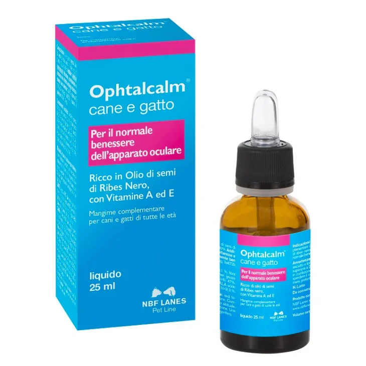 N.B.F. Lanes Ophtalcalm Integratore Benessere Oculare Cani e Gatti Gocce 25 ml