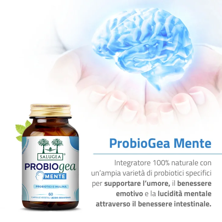 Salugea ProbioGea Mente Probiotici Normale Tono dell'Umore 60 capsule