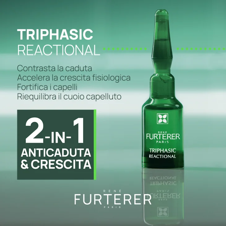 Rene Furterer Triphasic Reactional Trattamento Anticaduta Cambio di Stagione 12 Fiale