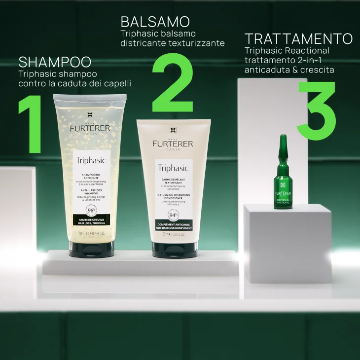 Rene Furterer Triphasic Reactional Trattamento Anticaduta Cambio di Stagione 12 Fiale
