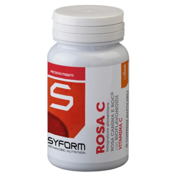 Syform Rosa C Integratore con Rosa Canina e Vitamina C 60 Compresse Masticabili