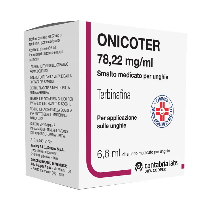 ONICOTER*smalto unghie 1 flacone 6,6 ml 78,22 mg/ml