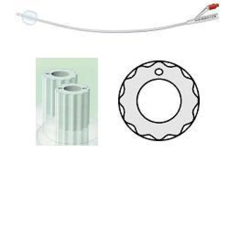 CATETERE VESCICALE IN SILICONE PROFILCATH PLUS SCANALATO 2 VIE CH18 LUNGHEZZA 31 CM PUNTA CILINDRICA 2 FORI CONTRAPPOSTIPALLONCINO 5 ML 1 PEZZO