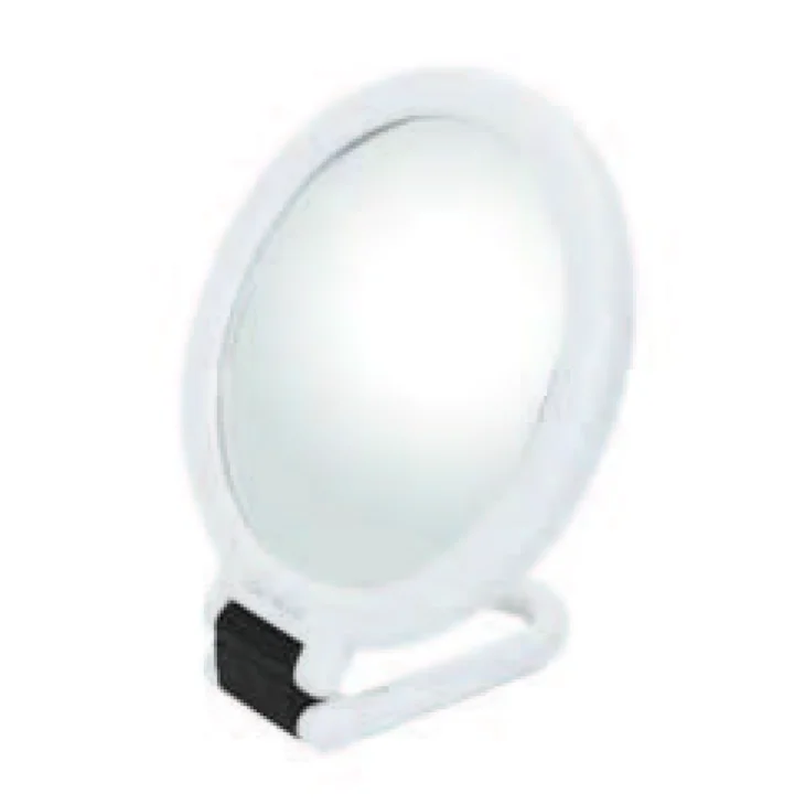SPECCHIO CON MANICO BIANCO 14 CM