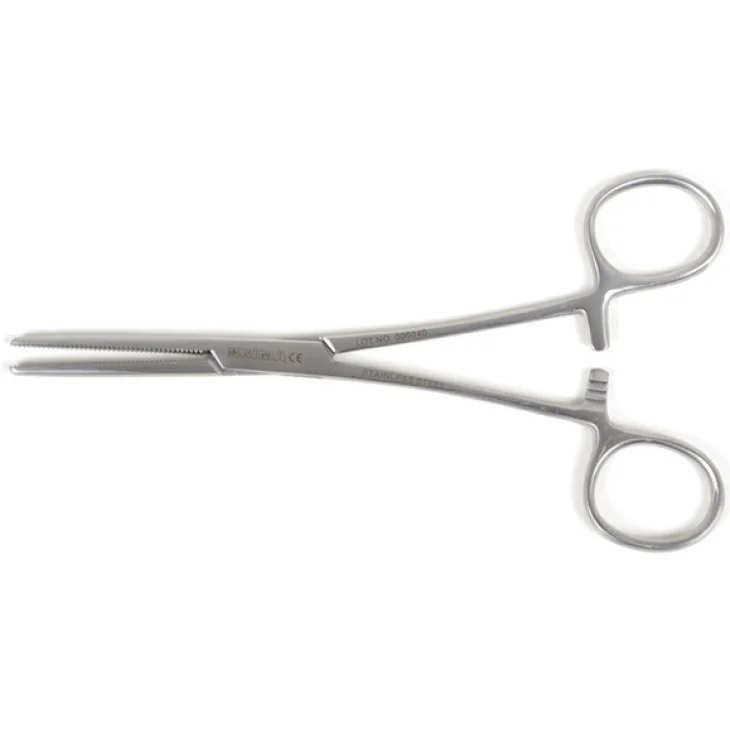 PINZA EMOSTATICA DI KLEMMER IN ACCIAIO INOX DIRITTA LUNGHEZZA 16 CM