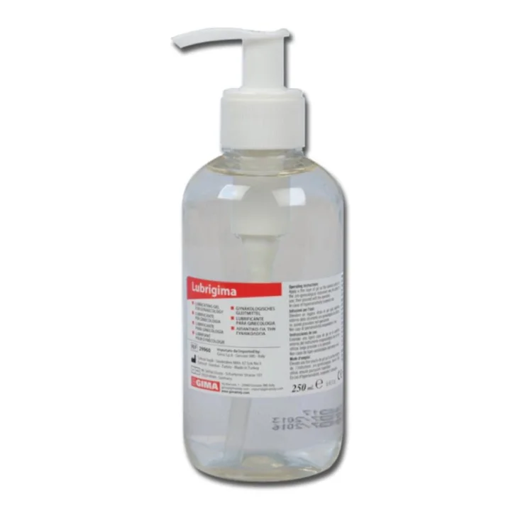 GEL LUBRIFICANTE PER GINECOLOGIA LUBRIGIMA PER INSERIMENTO FACILITATO DI STRUMENTARIO PER INDAGINI GINECOLOGICHE TRASPARENTE SOLUBILE IN ACQUA IN DISPENSER DA 250ML