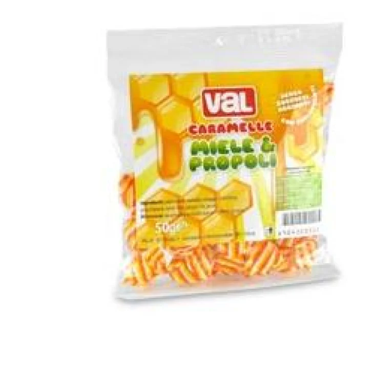 VAL CARAMELLA MIELE PROPOLI SENZA ZUCCHERO 50 G VAL CARAMELLA MIELE PROPOLI SENZA ZUCCHERO 50 G