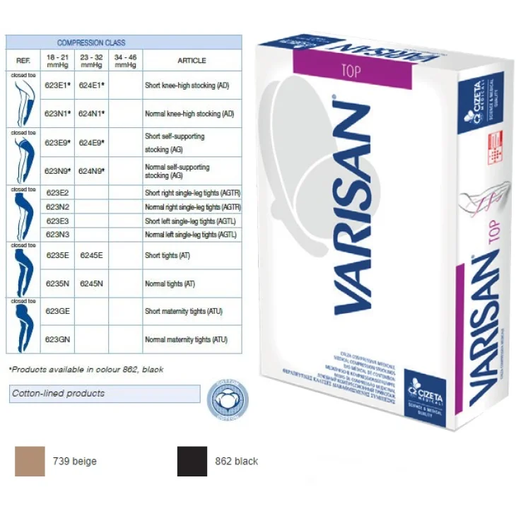 VARISAN TOP CCL 1 CALZA AUTOREGGENTE AG PC NORMALE BEIGE 2 NORMALE