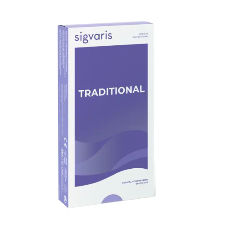 SIGVARIS 504 CCL3 GAMBALETTO TRADITIONAL LUNGO PUNTA APERTABEIGE M PLUS