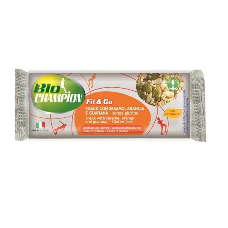 BIOCHAMPION FIT&GO BARRETTA ENERGETICA SESAMO/ARANCIA/GUARANA' 30 G