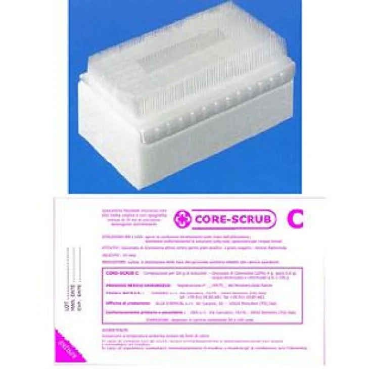 SPAZZOLINO NETTA UNGHIE CON SPUGNETTA INTRISA DI 20 ML DI GLUCONATO DI CLOREXIDINA AL 20% PER DISINFEZIONE E PULIZIA PREOPERATORIA DELLE MANI