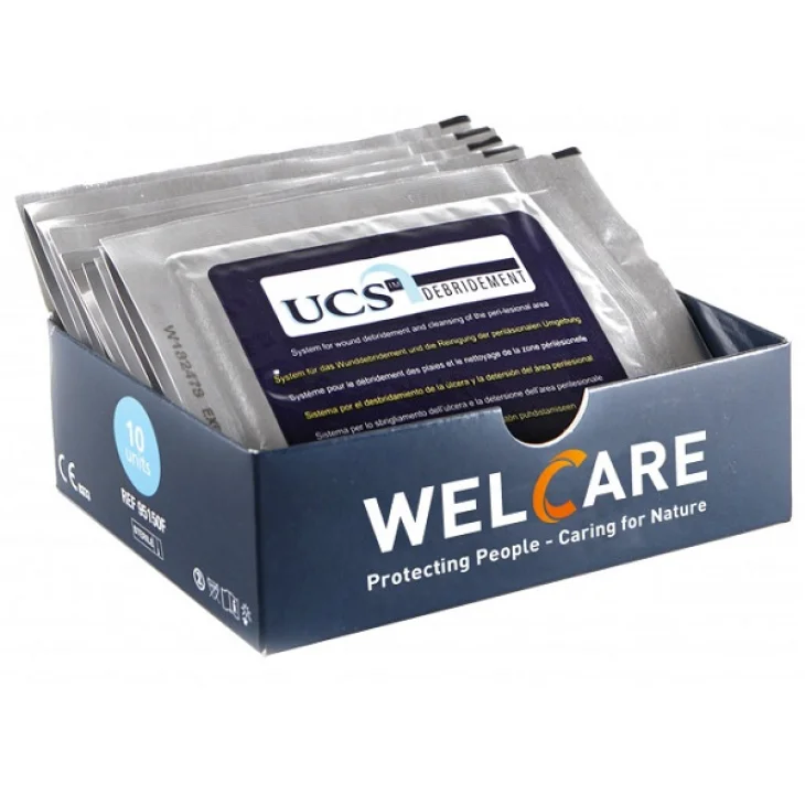 UCS DEBRIDEMENT 10 PANNO DETERGENTE PER DEBRIDEMENT FERITE 10 PEZZI