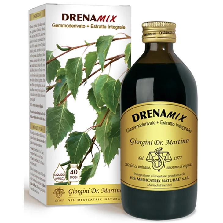DRENAMIX GEMMODERIVATO + ESTRATTO INTEGRALE SENZA ALCOOL 200ML 40 DOSI DRENAMIX GEMMODERIVATO + ESTRATTO INTEGRALE SENZA ALCOOL 200ML 40 DOSI