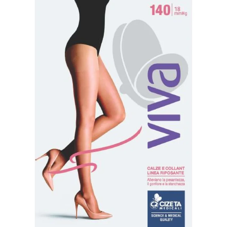 VIVA 140 CALZA AUTOREGGENTE AG MAGLIA A RETE PC NERO 4