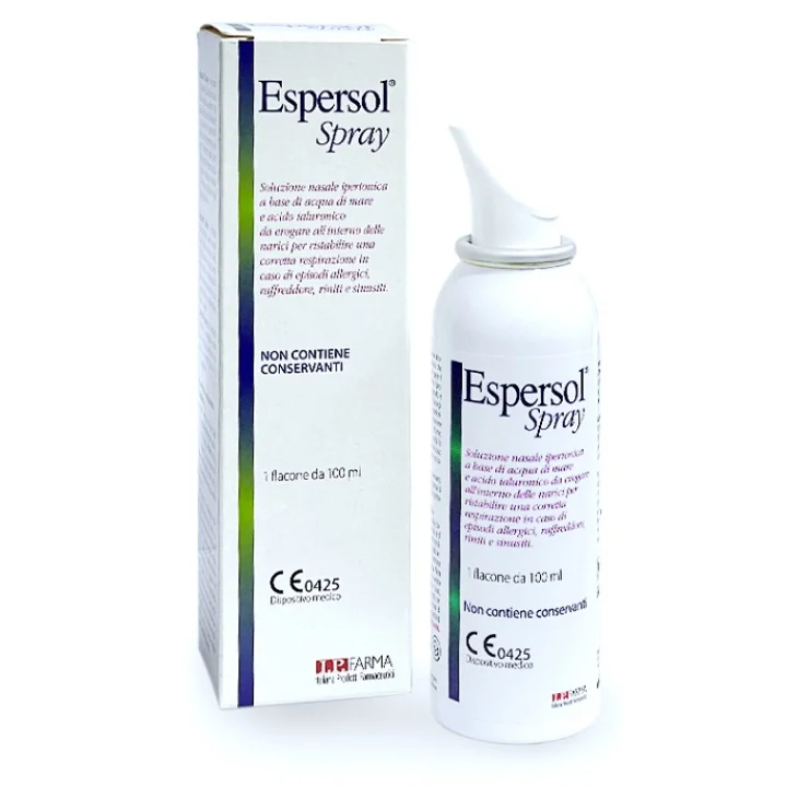 SOLUZIONE NASALE ESPERSOL SPRAY IPERTONICA A BASE DI ACQUA DI MARE E ACIDO IALURONICO 0,02% 100ML