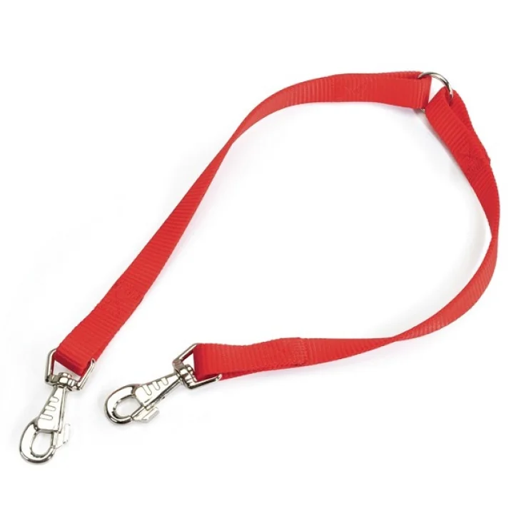ACCOPPIA CANI IN NYLON 15X350 CM ROSSO