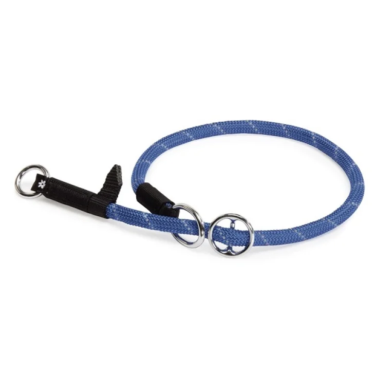 COLLARE A STRANGOLO IN CORDA E CATARINFRANGENTI  BLU 10 X 600 MM