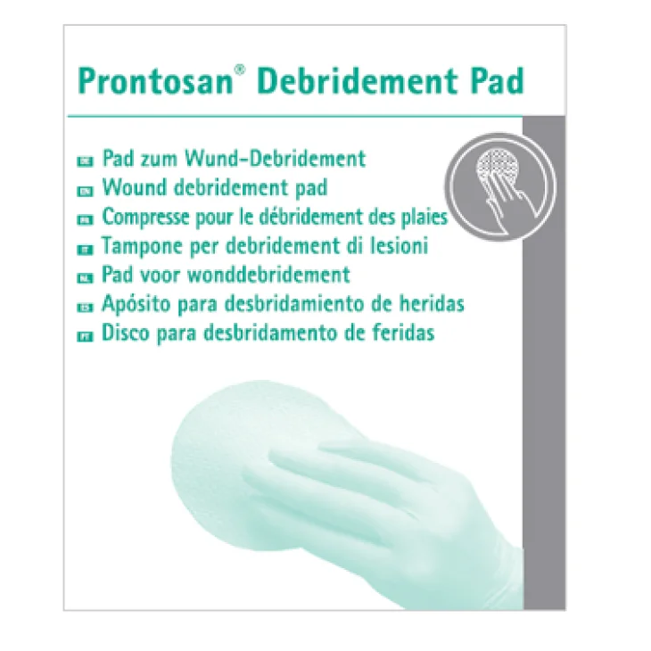 TAMPONE STERILE MONOUSO PRONTOSAN DEBRIDEMENT PAD IN POLIESTERE/POLIPROPILENE ASSORBENTE SPESSORE 3 MM SUPERFICIE 74,75CMQ MISURA 9X13 CM 3 PEZZI