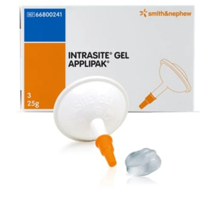 MEDICAZIONE A BASE DI IDROGEL AMORFO PER LO SBRIGLIAMENTO DEL TESSUTO NECROTICO CONFEZIONE CON APPLICATORE APPLIPAK 8G 10 PEZZI MEDICAZIONE A BASE DI IDROGEL AMORFO PER LO SBRIGLIAMENTO DEL TESSUTO NECROTICO CONFEZIONE CON APPLICATORE APPLIPAK 8G 10 PEZZI