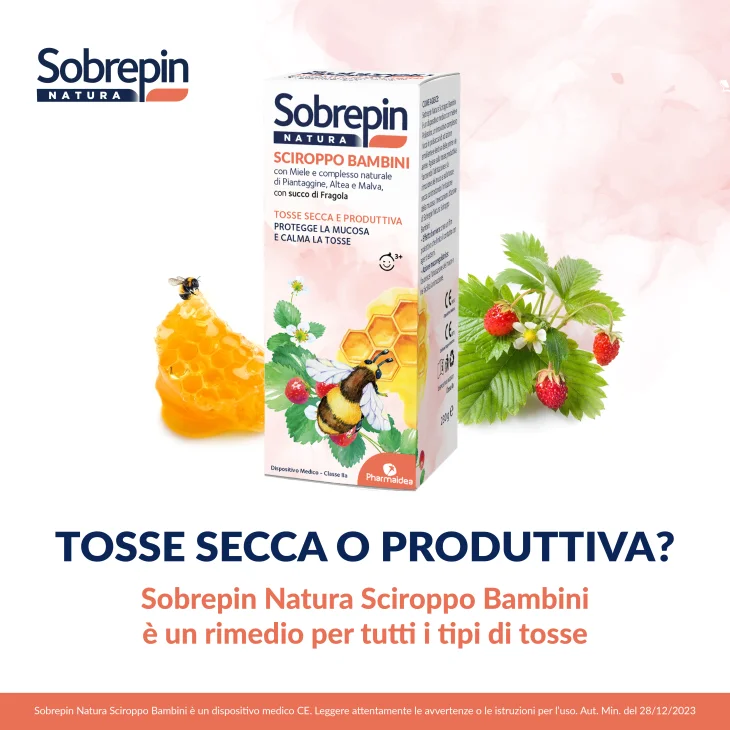Sobrepin Natura Sciroppo Per Bambini Contro la Tosse 200 ml