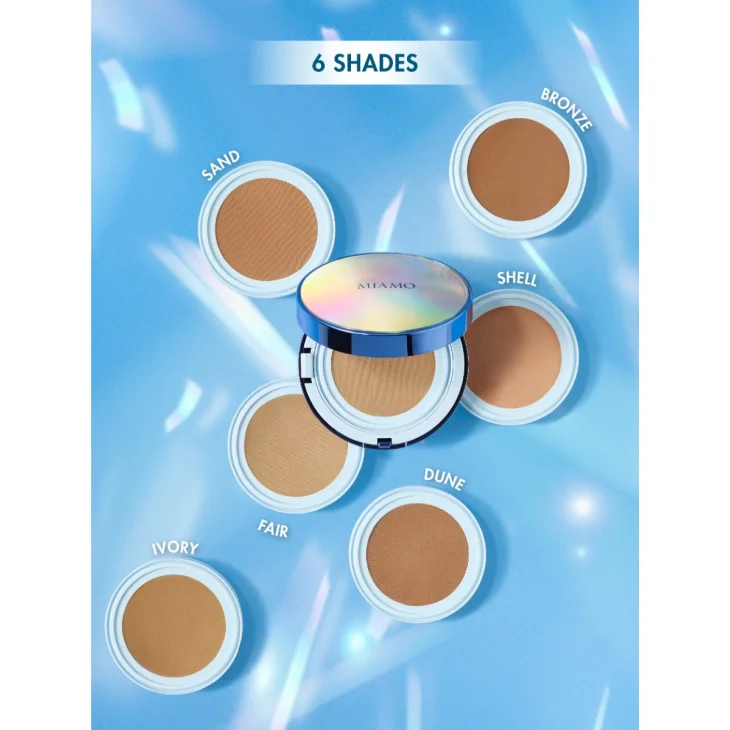 Miamo Second Skin Mesh Fondotinta Cushion con SPF50 Colore Sand 13,5g