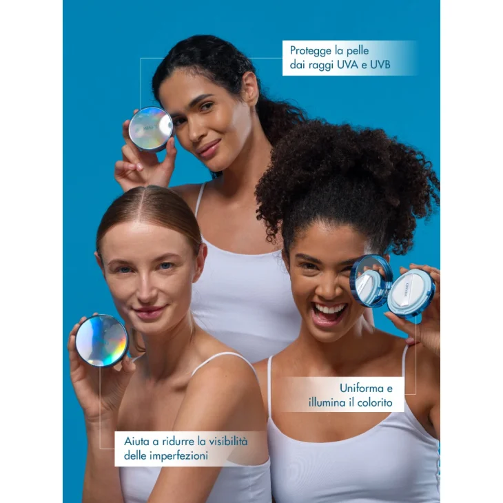 Miamo Second Skin Mesh Fondotinta Cushion con SPF50 Colore Bronze 13,5g