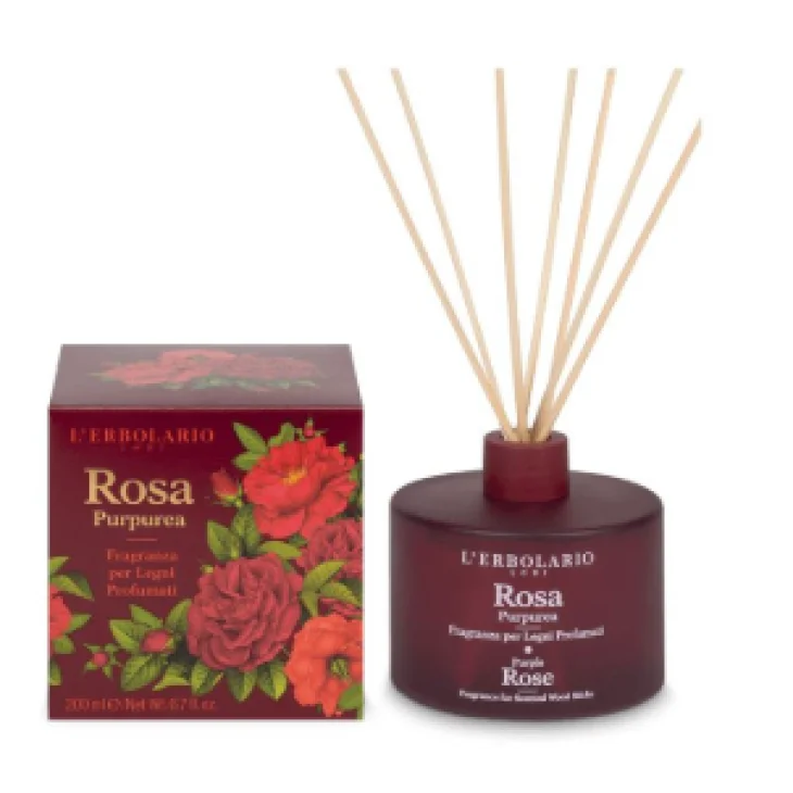 L'Erbolario Rosa Purpurea Fragranza per Legni Profumatore Ambiente 200 ml