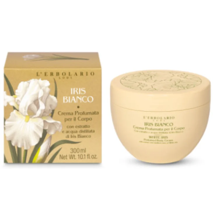 L'Erbolario Iris Bianco Medaglione Ceramica Profuma Cassetti e Armati 300 ml
