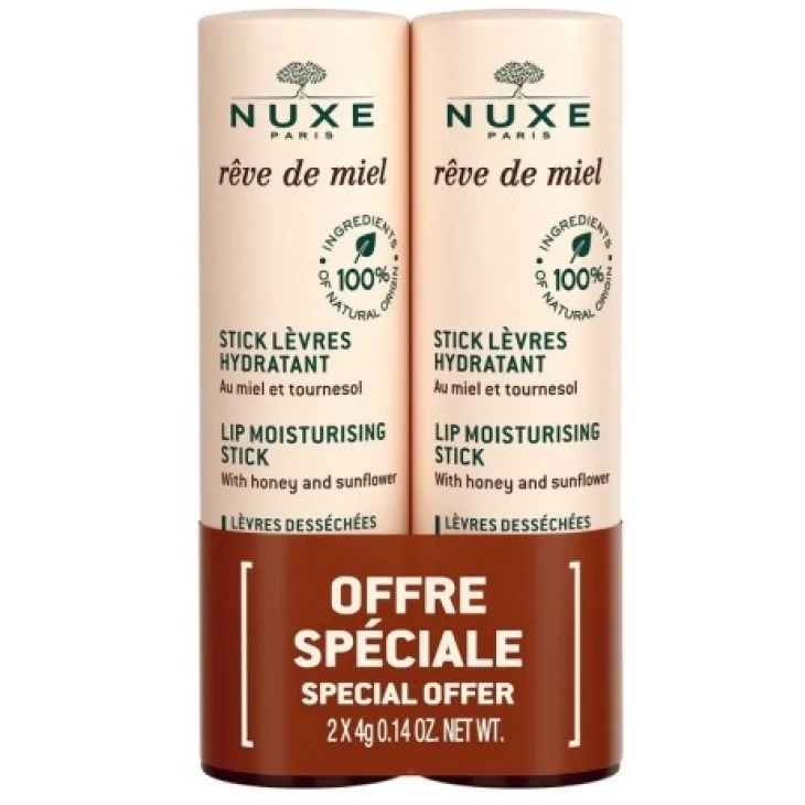 Nuxe Rêve De Miel Duo Stick Labbra Idratante Al Miele 2x4 gr