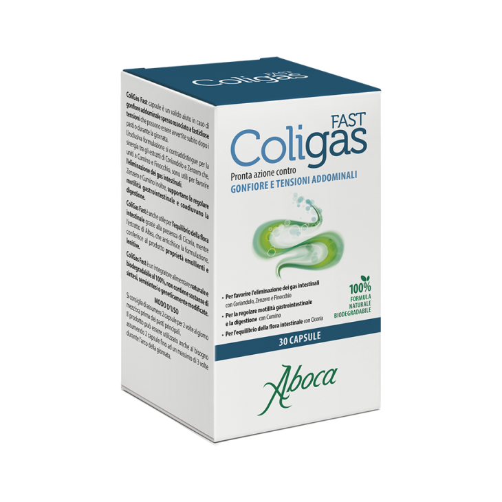 Aboca Coligas Fast Integratore Contro Gonfiore Addominale 30 capsule
