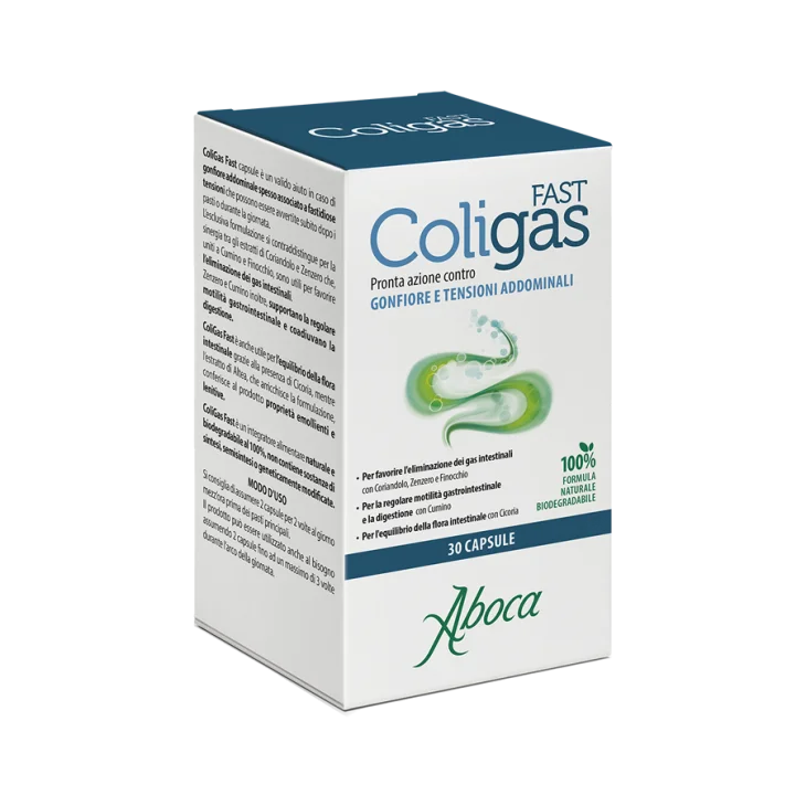 Aboca Coligas Fast Integratore Contro Gonfiore Addominale 30 capsule