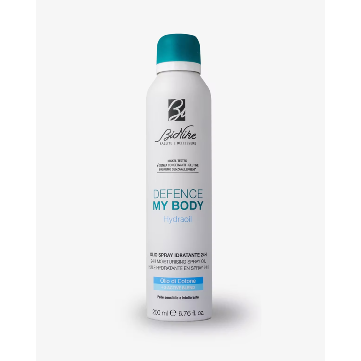 BioNike Defence My Body  Hydraoil Olio Spray Idratante 24H per Pelle Sensibile Normale o Secca 200ml