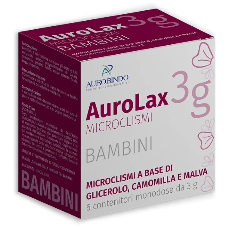 Aurolax Microclismi Bambini Contro La Stipsi 6 Pezzi