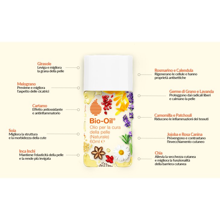 Bio-Oil Olio Naturale Cura Pelle e Cicatrici 60 ml