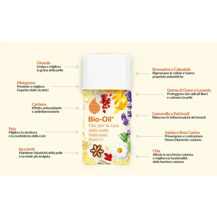 Bio-Oil Olio Naturale Cura Pelle e Cicatrici 60 ml