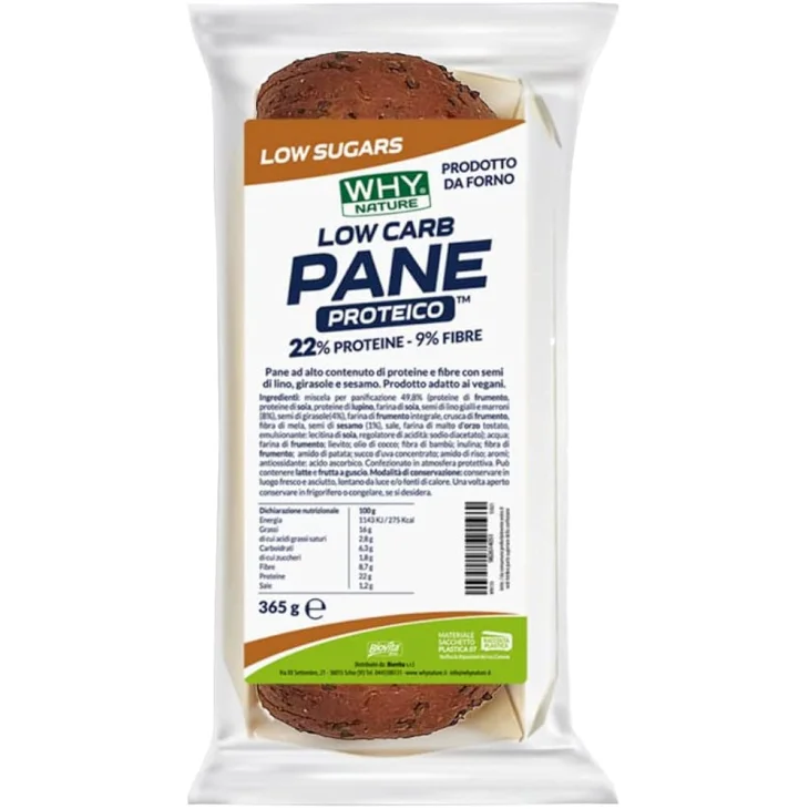 WHYnature Low Carb Pane Proteico 365 grammi