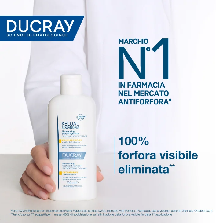 Ducray Kelual Squanorm Shampoo Anti Forfora Secca 200 ml