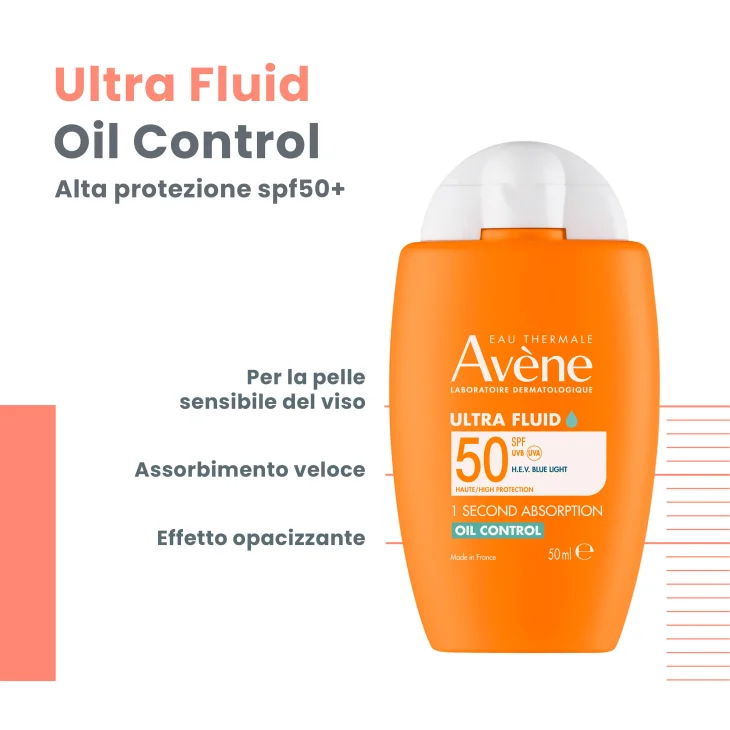 Avène Ultra Fluid Oil Control Alta protezione SPF50 50 ml