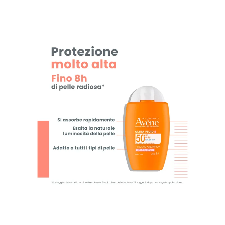 Avène ULTRA FLUID LUMINOSITA' Protezione molto alta SPF50+ 50 ml