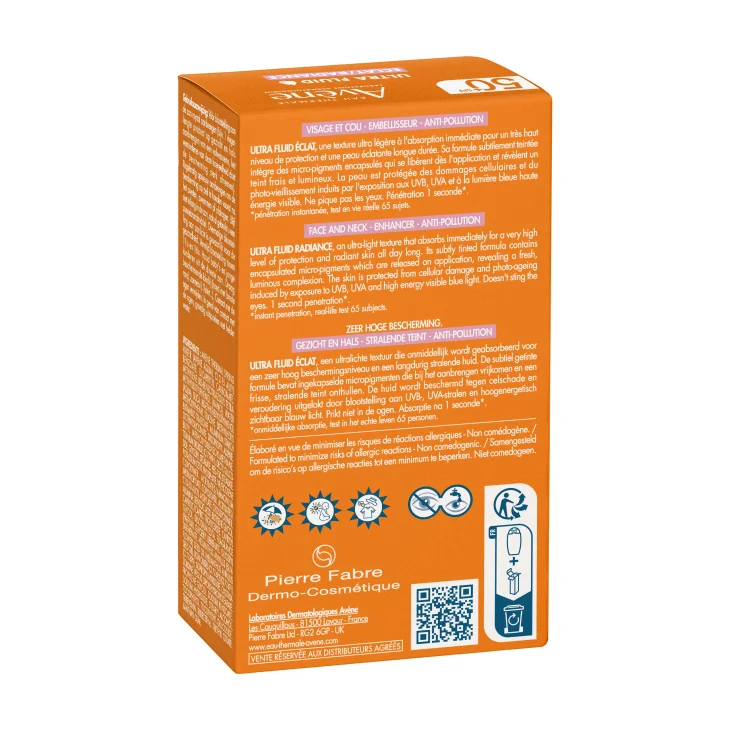Avène ULTRA FLUID LUMINOSITA' Protezione molto alta SPF50+ 50 ml