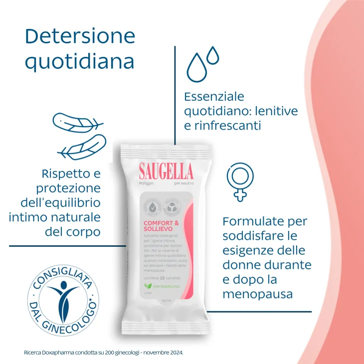 Saugella Poligyn Salviette Igiene Intima 15 pezzi